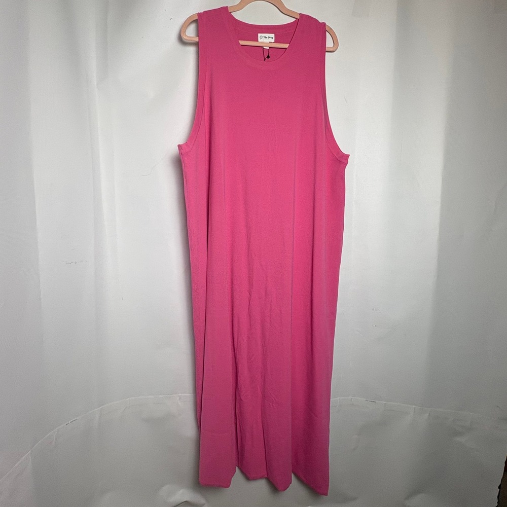 NWT The Drop Gabriela Rose Pink Sleeveless Column Maxi Dress Plus Size 5X